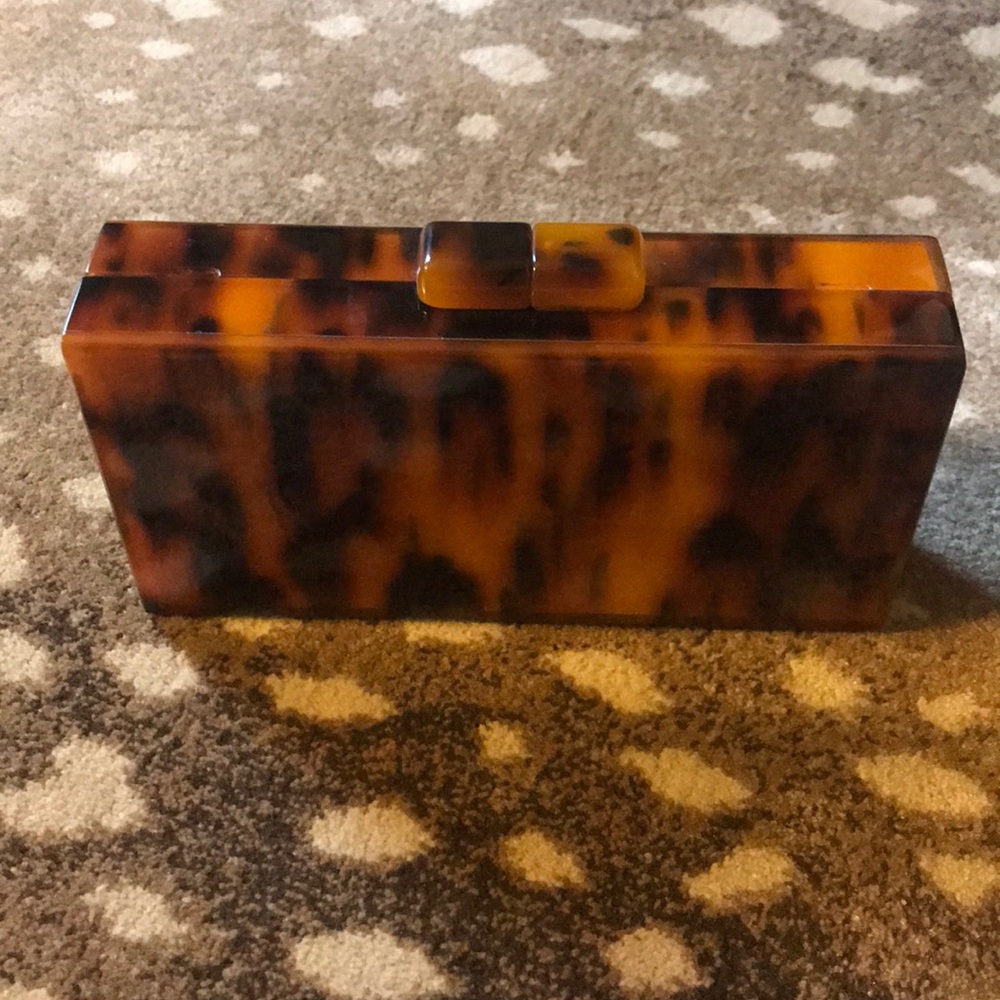 Moon & Lola Tortoise Box Clutch